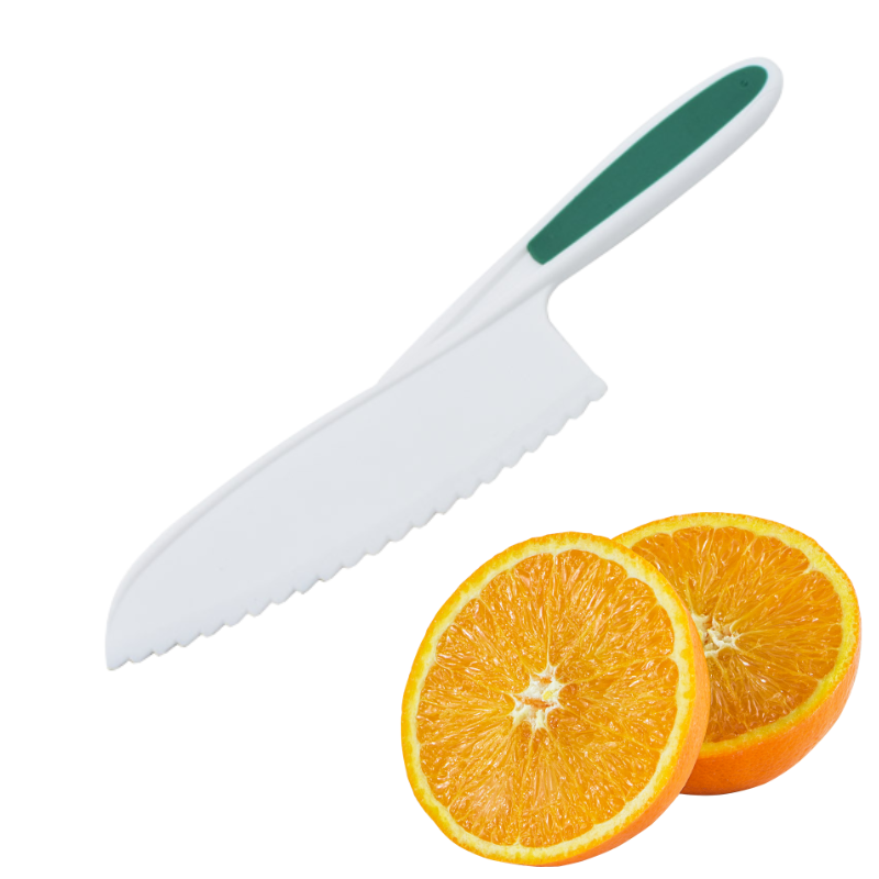 Child safe plastic fruit cutter